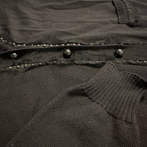 Fendi black wool cardigan with pockets and trim - IT40 / US6 - Picture 2 of 8